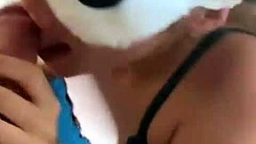 Teen pounds horny mother-in-law's wet pussy with monster cock creampie