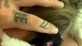 Teen pounds horny mother-in-law's wet pussy with monster cock creampie