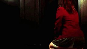 student in stockings deepthroats cum at gloryhole first time