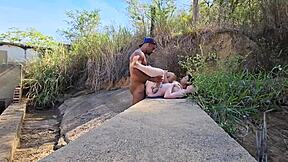 in a deserted river my friend and i teased a stranger until he got hard