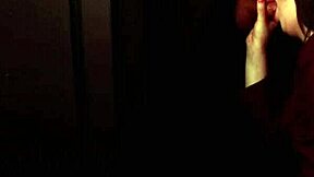 student in stockings deepthroats cum at gloryhole first time