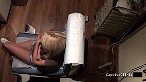 Lesbian Torment in Hospital: Hope Harper Spreads for Latex Play