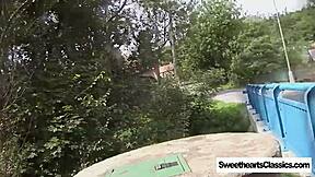 what if retro lesbian teens flashed pussies fingered outdoors public?