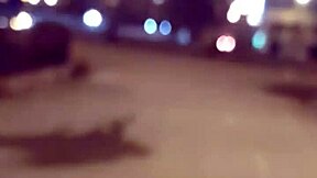 Humiliated Mature Flashes See-Through Leggings Red String on Street