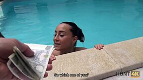 hunt4k brunette trades sex for cash with mature lover in hidden deal