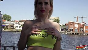 GERMAN SCOUT! Rough anal casting rips clothes off big tits bitch Coco de Wit!