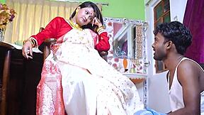 rich indian bhabhi seduces servant with juicy love sex creampie