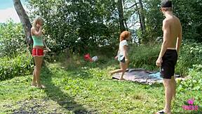 Double Facial Cumshot Finishes Pretty Blonde Lila E's Hard Ride!