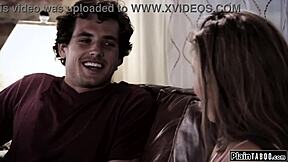 bf gone so twin brother deepthroats her hairy pussy instead