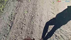 fall vibes got me naked, masturbating outdoors barefoot part 1