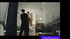 two teens get soapy and playful in the bath 🛁😘💦