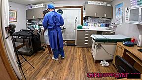 tampa uni girl spreads shaved pussy for entrance exam closeup...