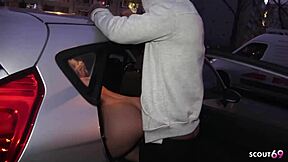 german skinny teen 18+ skips condom for risky car deepthroat cheat date in berlin 😲🍆
