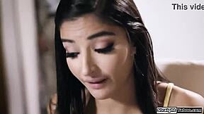 stepdad, why make her lick stepdaughter's sweet shaved pussy now?