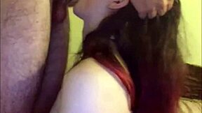 Shemale Teen Sucks Lover's Cock on Webcam Deep