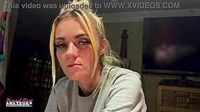 petite blonde sassy teases juicy tits and wet pussy before kinky rimjob swallow