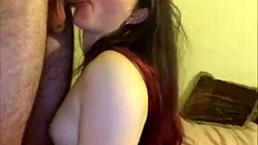 Shemale Teen Sucks Lover's Cock on Webcam Deep