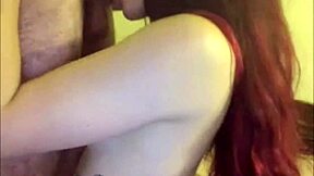 Shemale Teen Sucks Lover's Cock on Webcam Deep