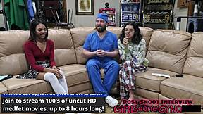 tampa uni girl spreads shaved pussy for entrance exam closeup...