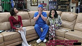 tampa uni girl spreads shaved pussy for entrance exam closeup...