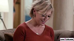 Does Milf Show Stepdaughter How to Rub Her Pussy Right?