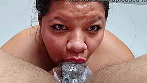 fat ebony bbw preps deepthroat sloppy 69 blowjob first part extreme