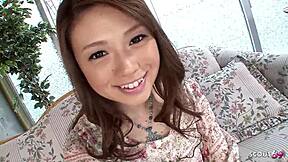 japanese skinny teen tastes first sperm in uncensored pov blowjob with clit vibe orgasm