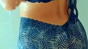 gorgeous tanned latinas shower wet pussies after pool horny masturbation