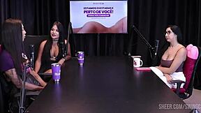 renatinha melo casts with tifany rocha and didy reis in sheer red tease