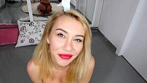 katrin tequila gags on huge cock pov deepthroat facefuck cum swallow!