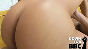 skinny black babe melrose foxxx drops low for that massive bbc pounding her tight spots