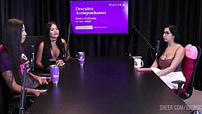 renatinha melo casts with tifany rocha and didy reis in sheer red tease