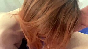 i love sucking this cute brunette college girl's cock on cam