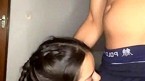 debora mendes deepthroats wellington ribeiro's big cock rides hard then finishes doggystyle in lingerie pt 1