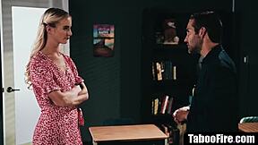 Creepy Janitor Fucks 18YO Skinny Student Blonde