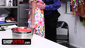 naughty pregnant teen shoplifter caught sucking cop cock in submission lap dance