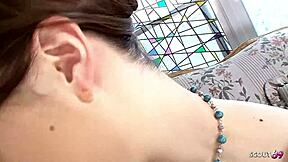 japanese skinny teen tastes first sperm in uncensored pov blowjob with clit vibe orgasm