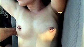 busty petite hooker sucks deep and rides bareback in public till surprise creampie in pussy