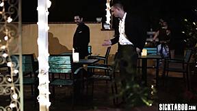 Teen Waitress Paige Owens Begs Friends for Sloppy Rough Double Anal Penetration!