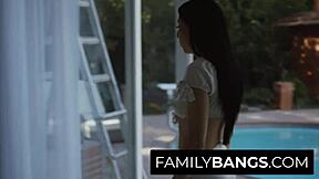 Brunette teen crush on fit stepbro turns bareback ride into familybangs cheating whore fest judy jolie codey steele