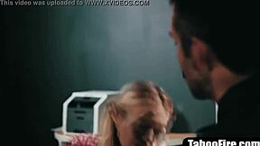 Creepy Janitor Fucks 18YO Skinny Student Blonde