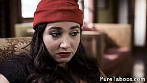 Babe's pussy wrecked in wild taboo threesome storyline 🔥