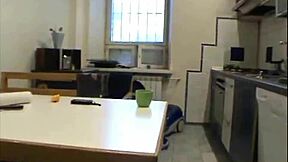 flora sucks bitter mike off in dorm bedroom homemade clip