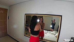 Brazilian Teen Elisa Santos Strips Lingerie For Wild Oral Action