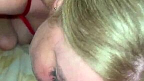 she eyes his huge cock then deepthroats it loving every inch