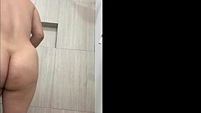 Degenerate wife strips naked on cam and showers before riding big cocks taboo