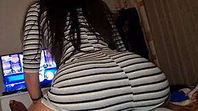 latina teen loves riding that big black cock