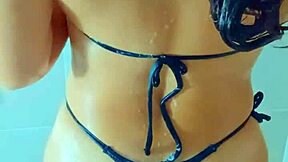 shower fun with this hot tanned latina babe feels amazing