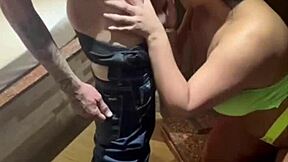 my young wife rides this skinny hung guy's massive cock deep