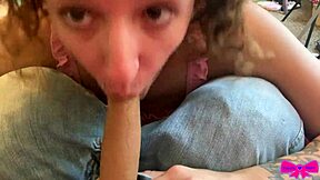 POV Deepthroat for Creepy Sunbather Dakota Marr!